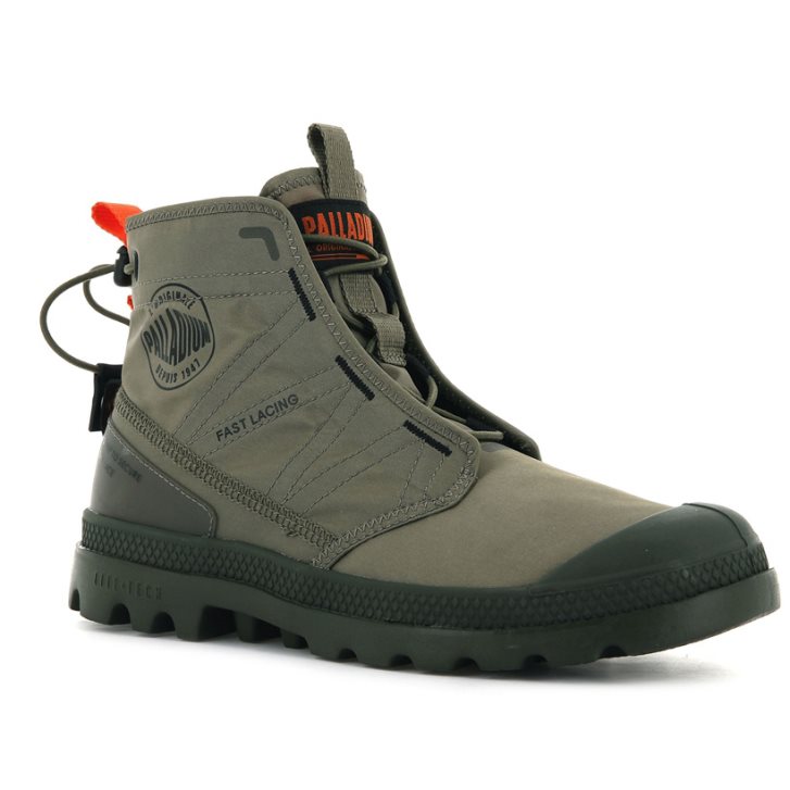 Palladium Pampa Travel Lite Laarzen Dames Olijfgroen | NL 03GVKCB